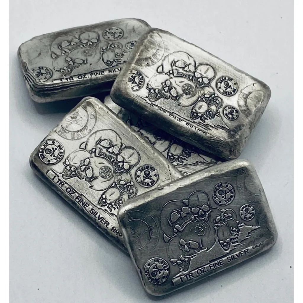 1 Ozt MK BarZ "Death" Tarot Card Weight Bar .999 Fine Silver