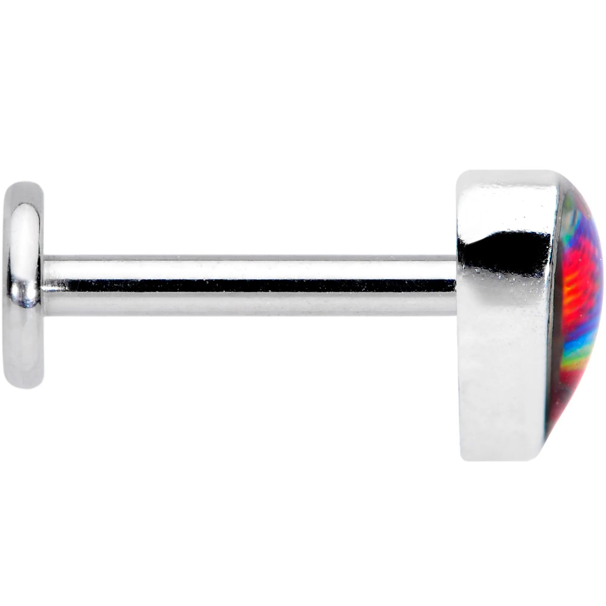 16 Gauge 5/16 Rainbow Tie Dye Heart Valentines Day Labret Tragus