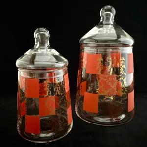 1960s Glass Canisters, Set Of 2