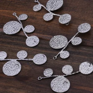 2013-2014 Fashion 40*22MM  lovely modern charms,Charms with three holes,Matte Rhodium,suit for necklace/bracelet/earring ect,sold 10pcs per pkg