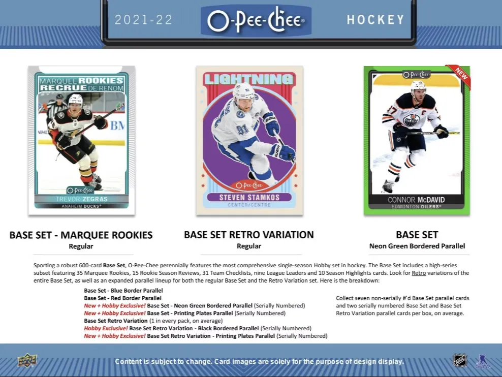 2021-22 Upper Deck O-Pee-Chee Hockey Hobby Box