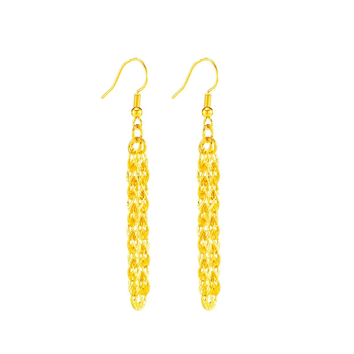 24K Gold-Plated Tassel Drop Earrings