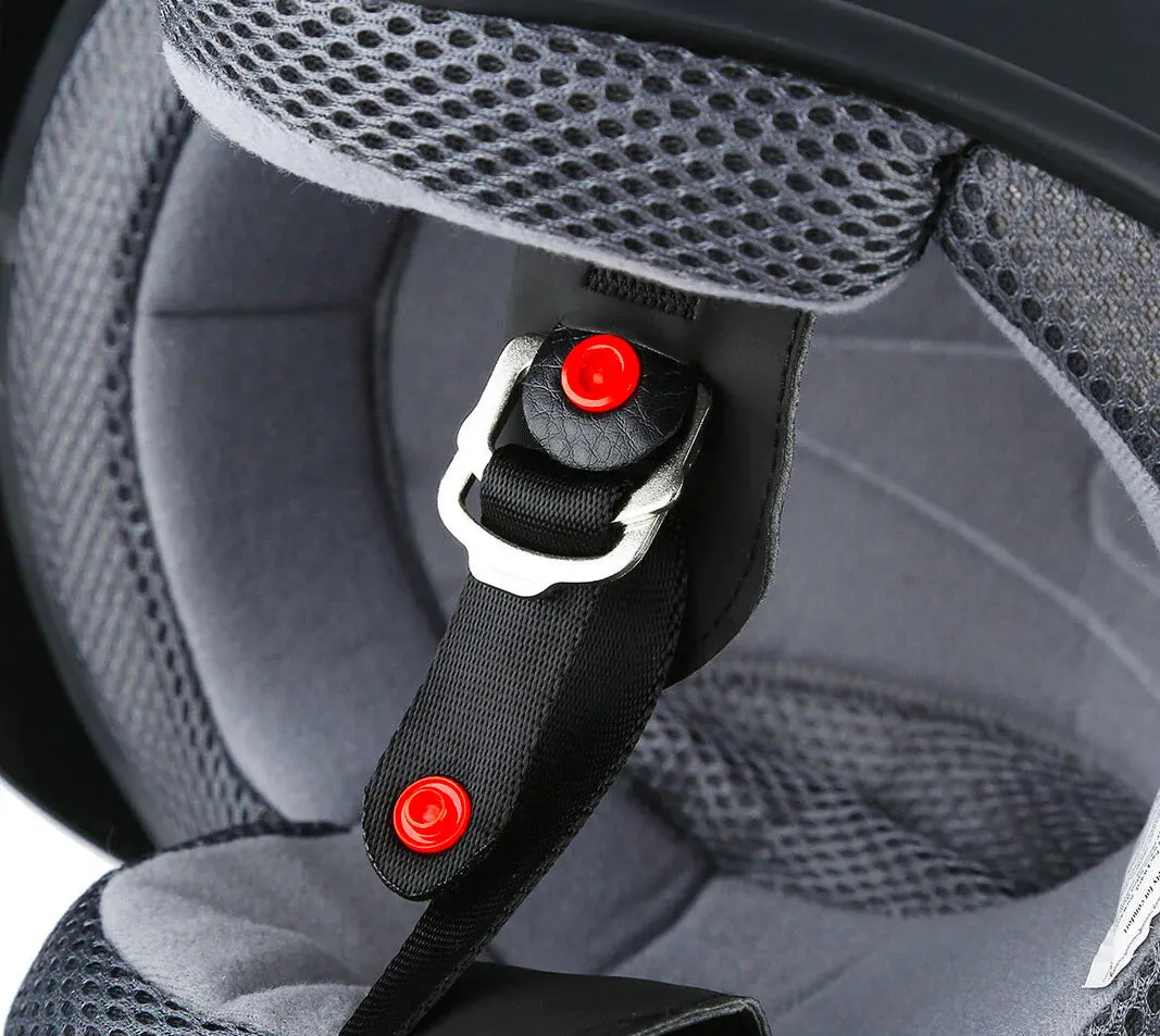 3/4 Retro Open Face DOT Motorcycle Helmet