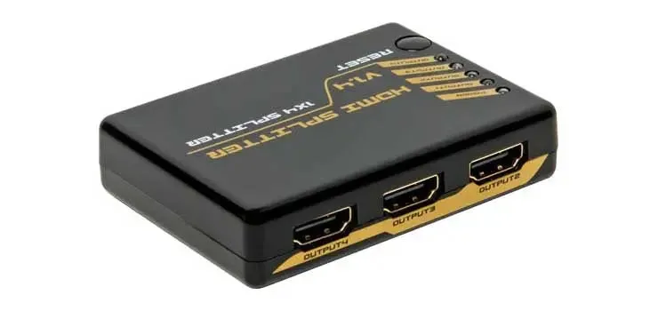 4 Way HDMI Splitter V1.4A 10.2Gbps Bandwidth