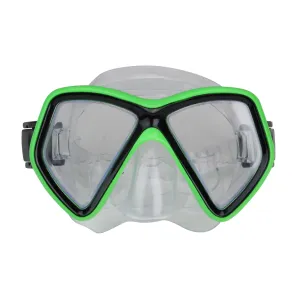 6.25" Neon Green and Black Children's Swimming Mask for Ages 10