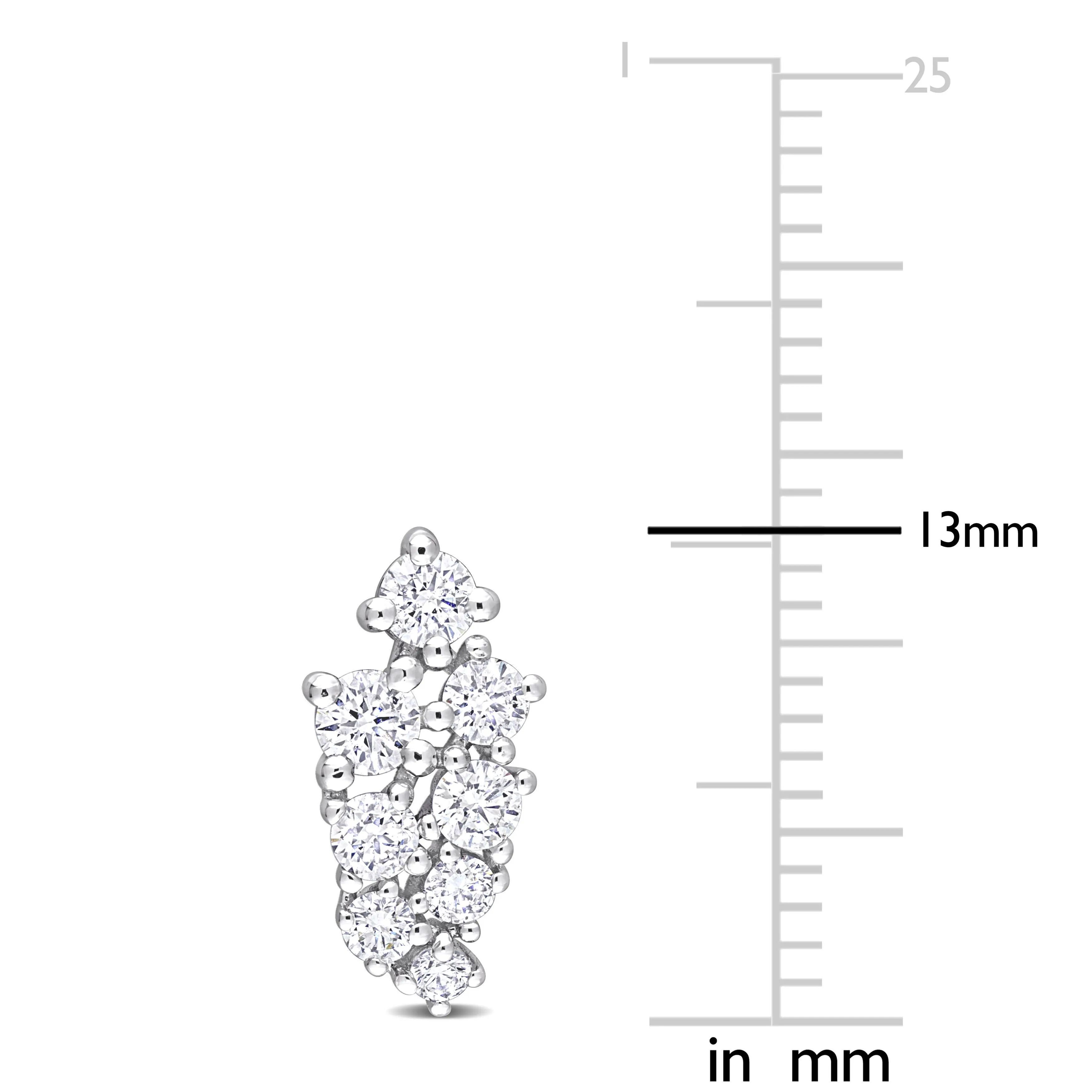 7/8 CT Diamond TW Fashion Post Earrings 14k Gold White GH SI