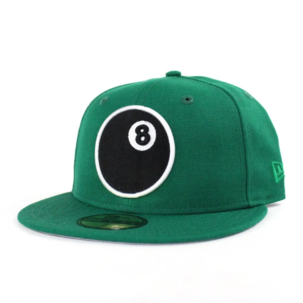 8 Ball New Era 59Fifty Fitted Hat (Green Gray Under Brim)