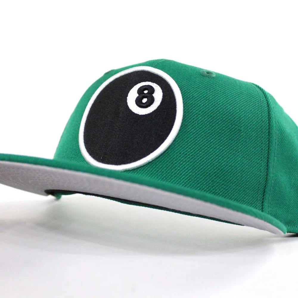 8 Ball New Era 59Fifty Fitted Hat (Green Gray Under Brim)