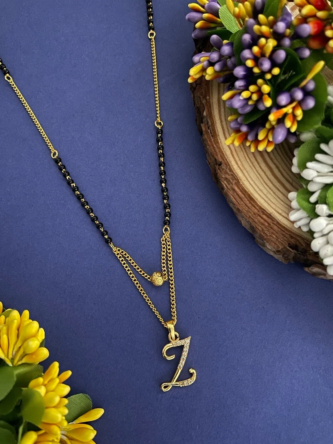 A-Z Cursive Letter Mangalsutras Short Mangalsutra Designs (20 Inches)