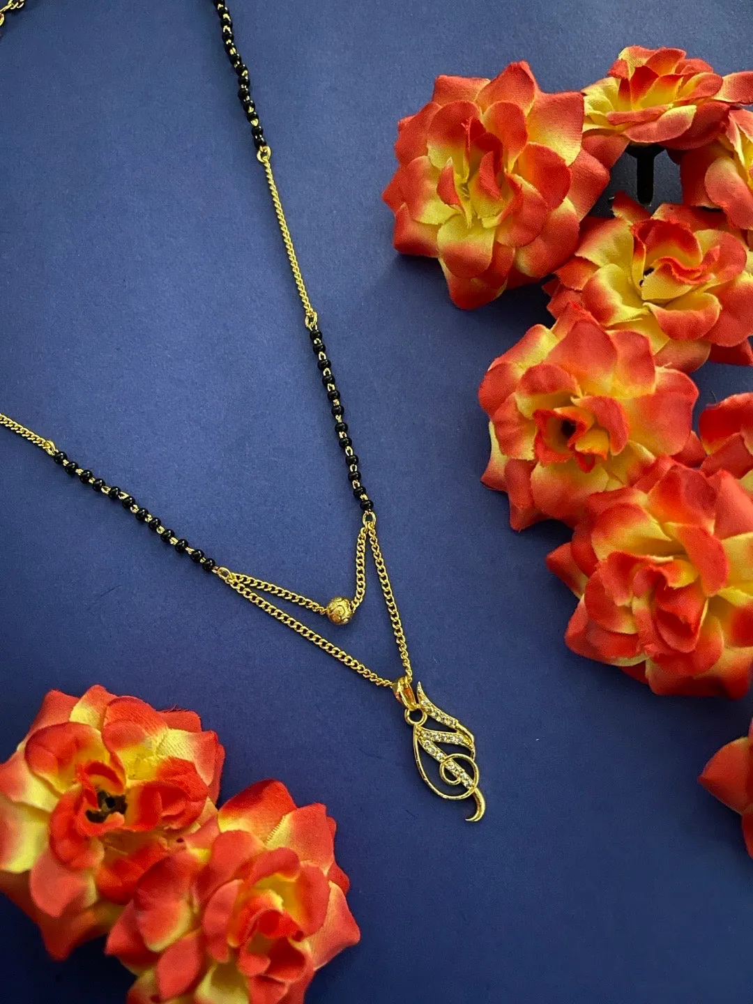 A-Z Cursive Letter Mangalsutras Short Mangalsutra Designs (20 Inches)