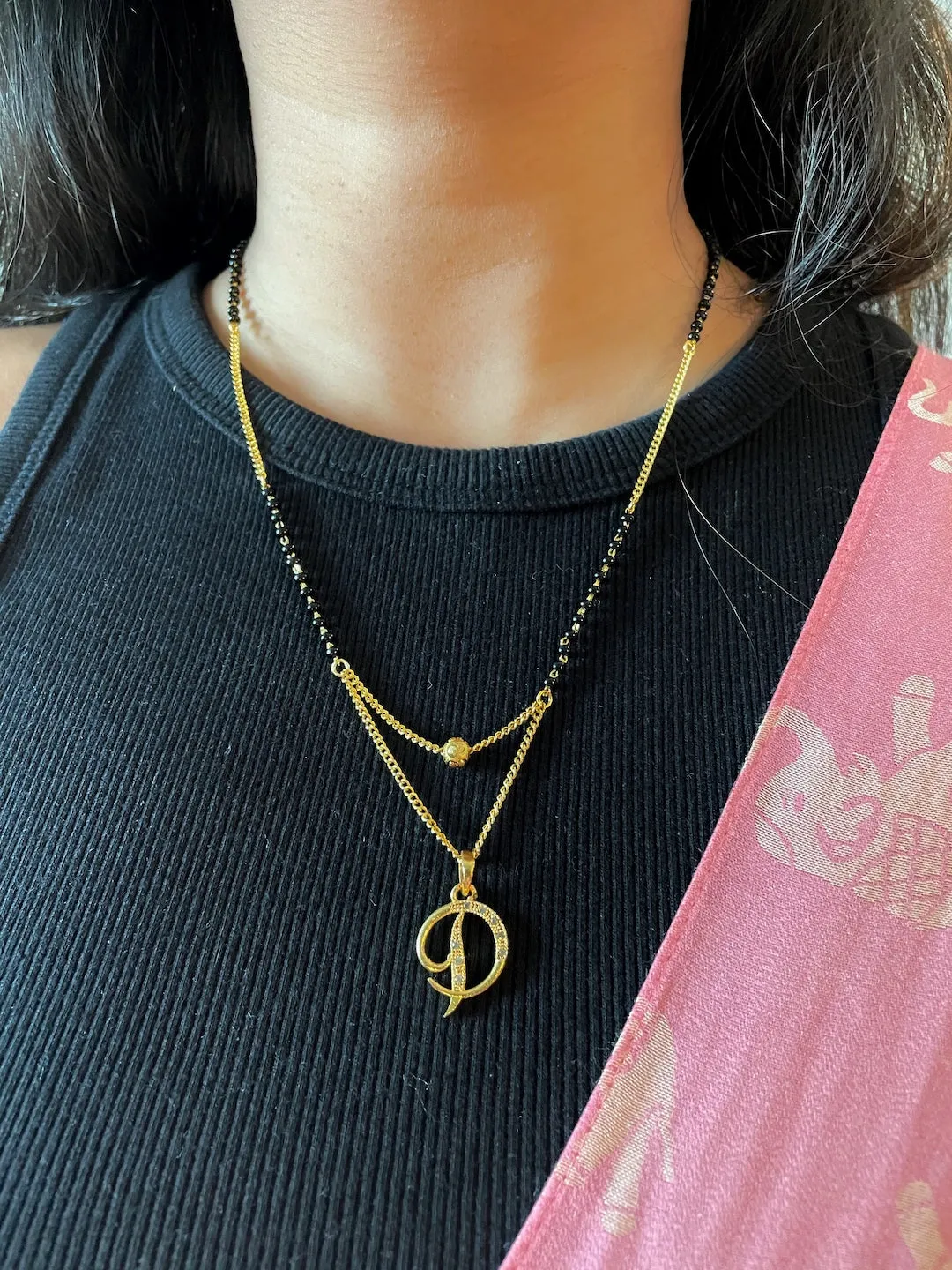 A-Z Cursive Letter Mangalsutras Short Mangalsutra Designs (20 Inches)