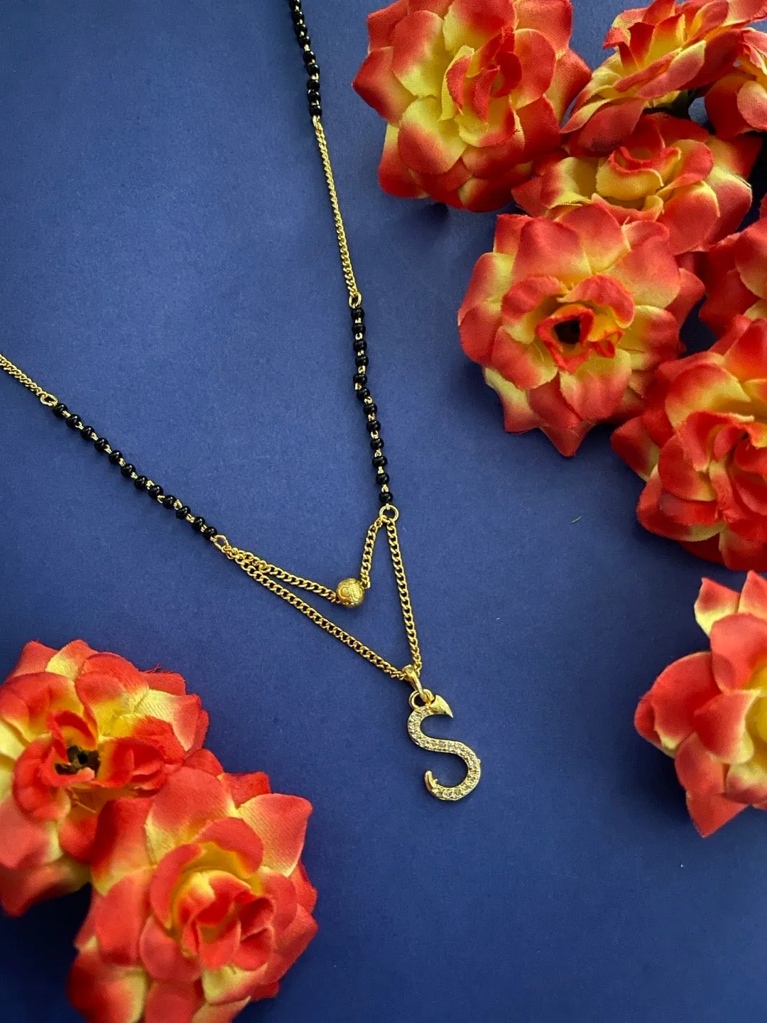 A-Z Cursive Letter Mangalsutras Short Mangalsutra Designs (20 Inches)