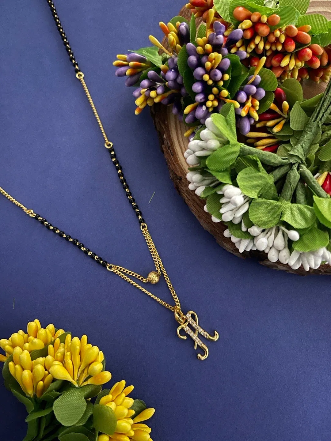 A-Z Cursive Letter Mangalsutras Short Mangalsutra Designs (20 Inches)