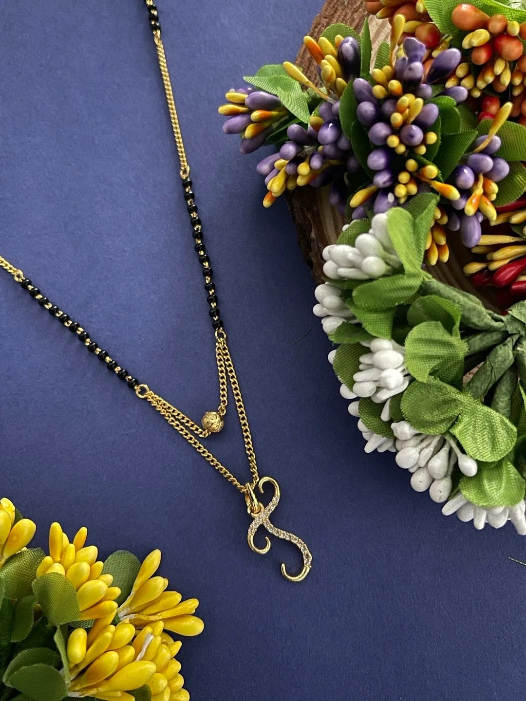 A-Z Cursive Letter Mangalsutras Short Mangalsutra Designs (20 Inches)