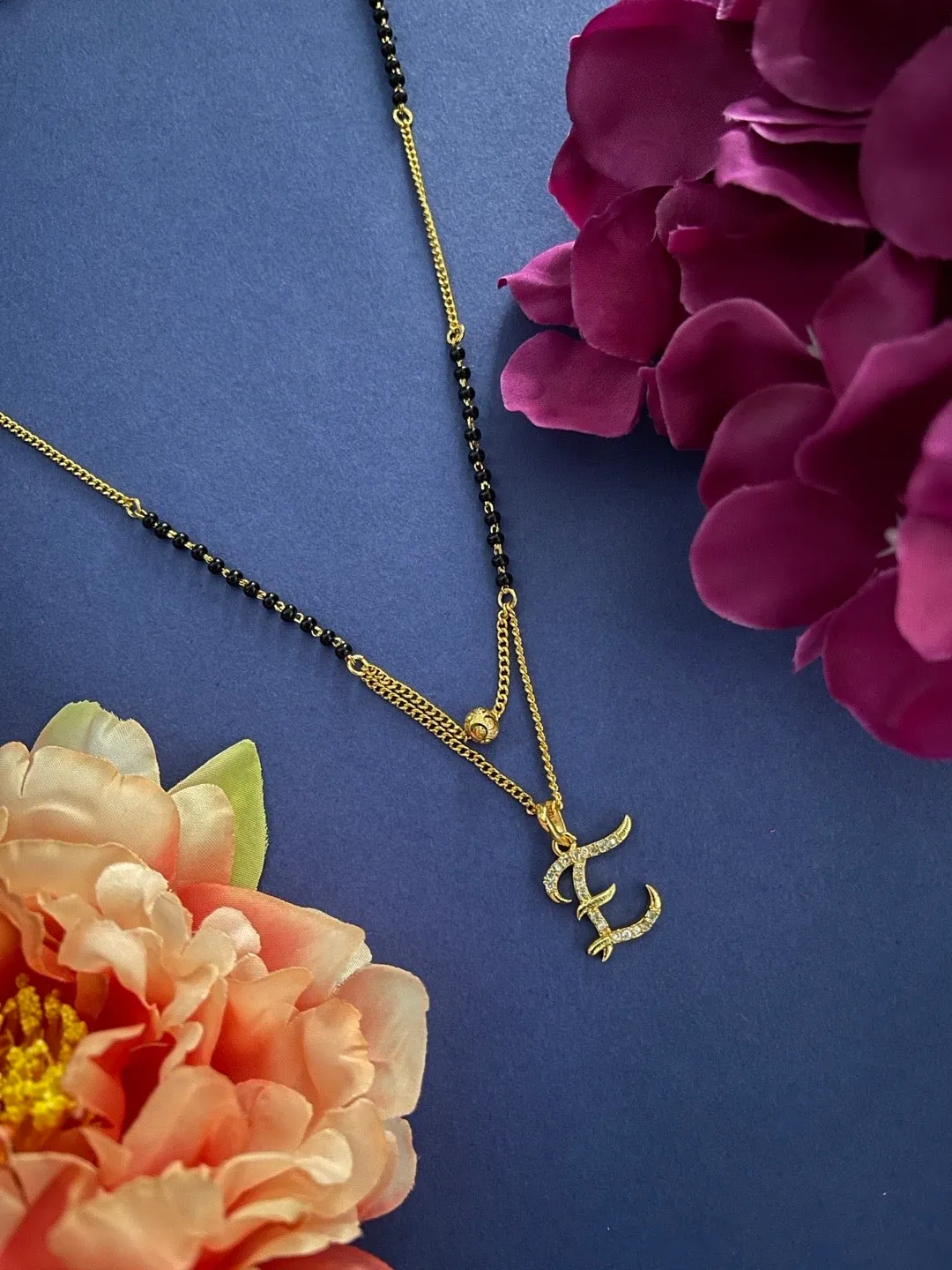 A-Z Cursive Letter Mangalsutras Short Mangalsutra Designs (20 Inches)