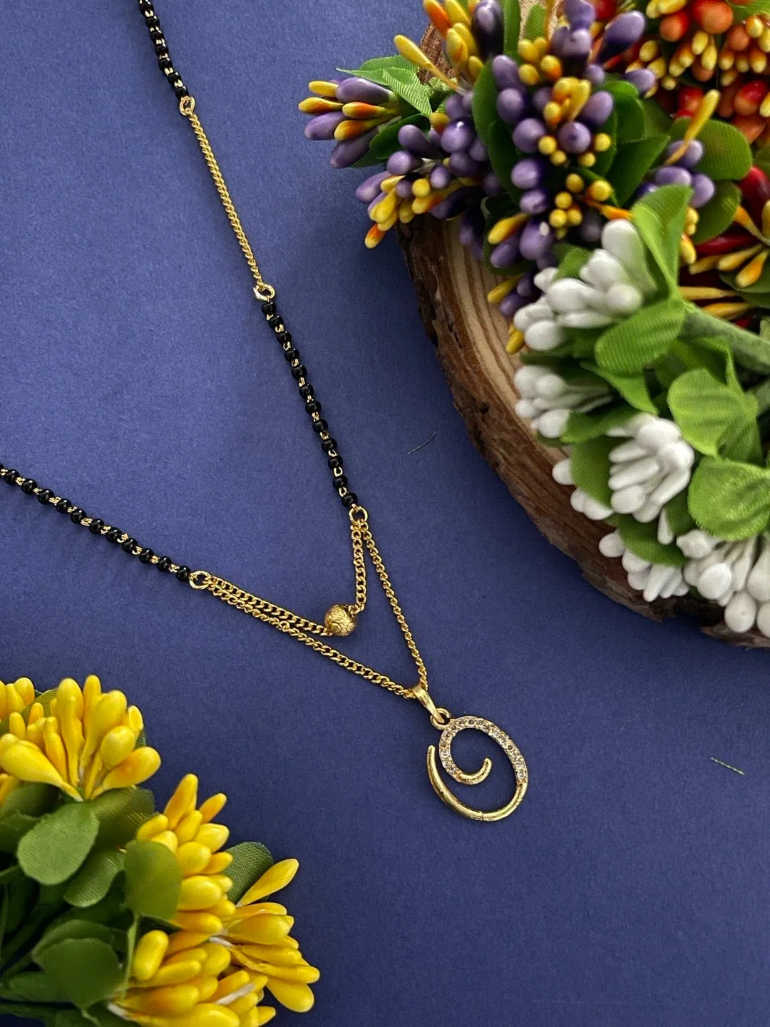 A-Z Cursive Letter Mangalsutras Short Mangalsutra Designs (20 Inches)