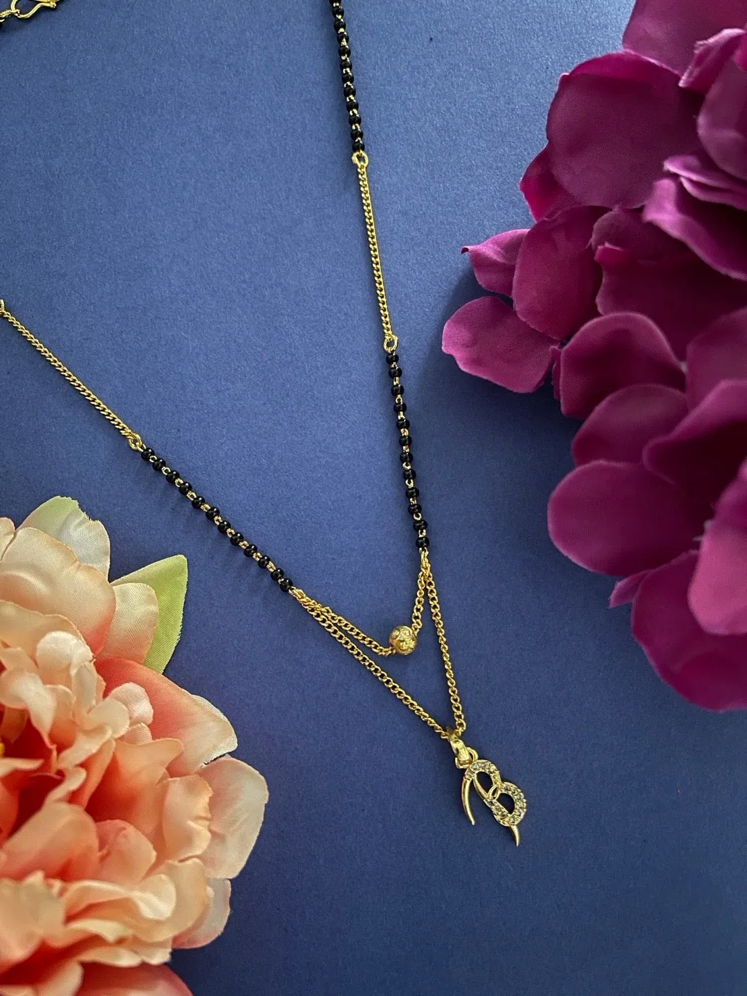 A-Z Cursive Letter Mangalsutras Short Mangalsutra Designs (20 Inches)
