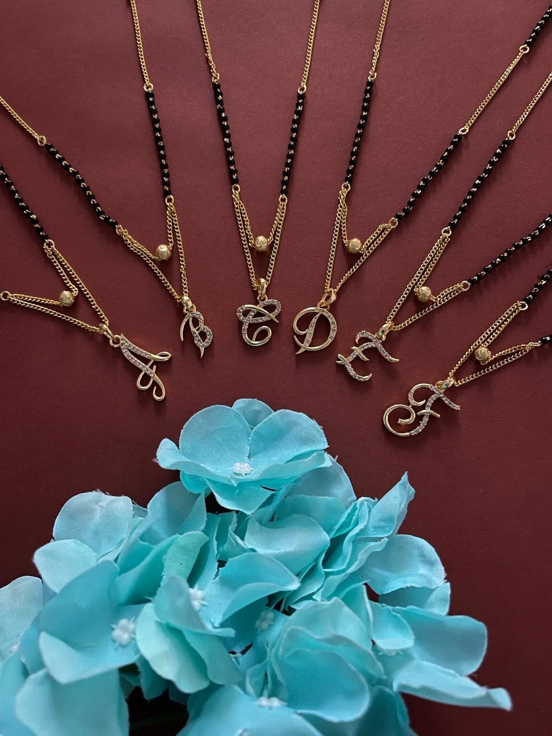 A-Z Cursive Letter Mangalsutras Short Mangalsutra Designs (20 Inches)