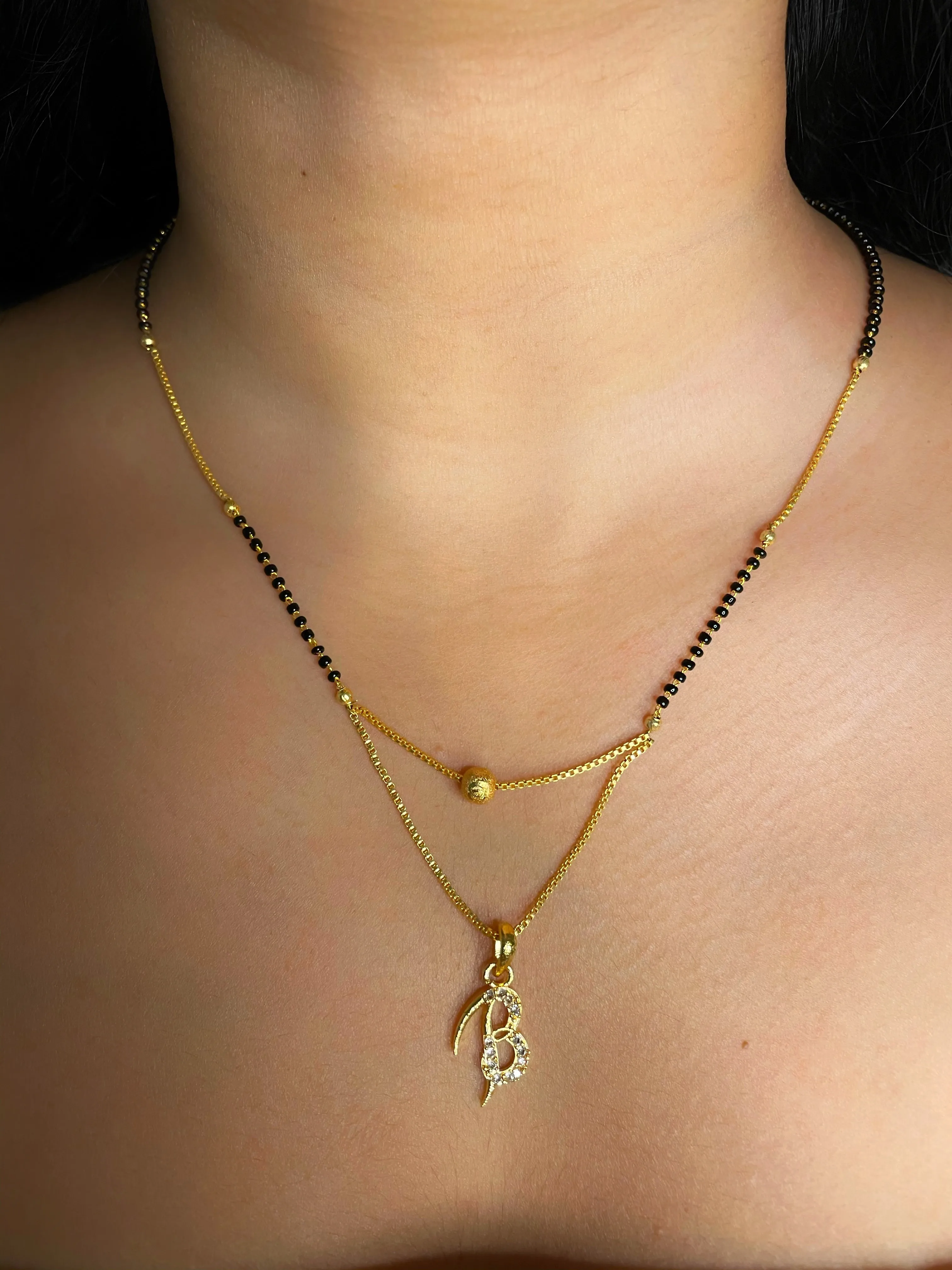 A-Z Cursive Letter Mangalsutras Short Mangalsutra Designs (20 Inches)