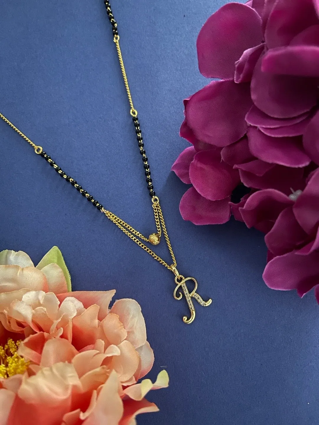A-Z Cursive Letter Mangalsutras Short Mangalsutra Designs (20 Inches)