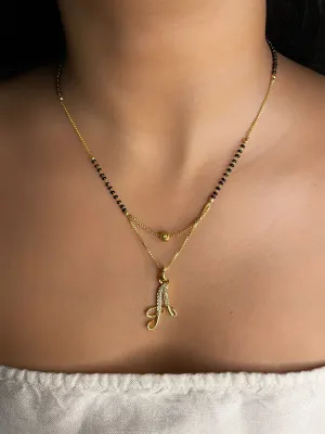 A-Z Cursive Letter Mangalsutras Short Mangalsutra Designs (20 Inches)