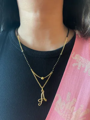 A-Z Cursive Letter Mangalsutras Short Mangalsutra Designs (20 Inches)