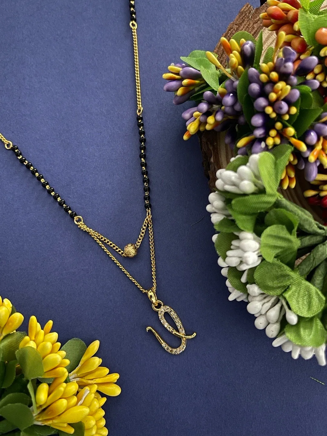 A-Z Cursive Letter Mangalsutras Short Mangalsutra Designs (20 Inches)