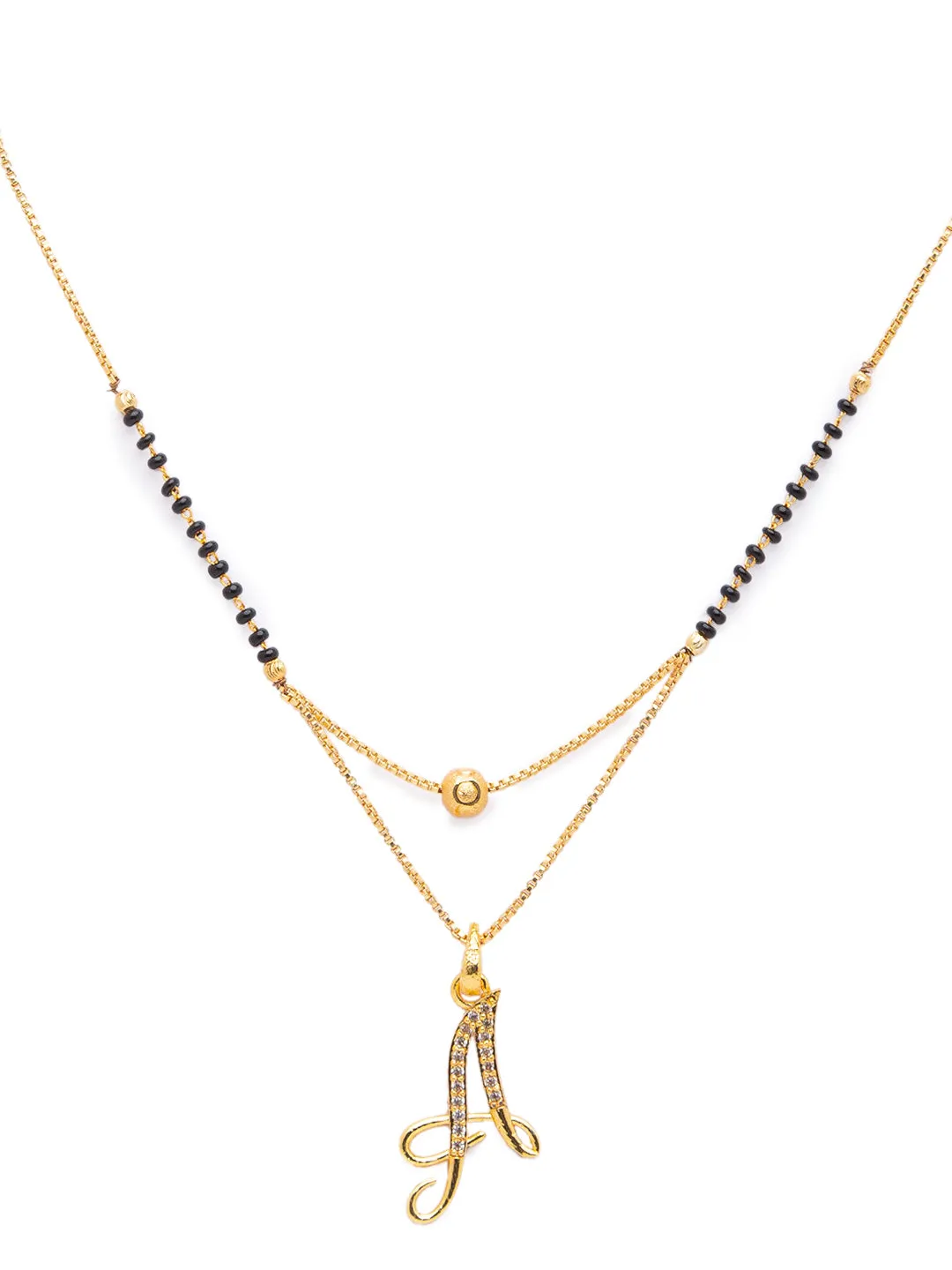 A-Z Cursive Letter Mangalsutras Short Mangalsutra Designs (20 Inches)