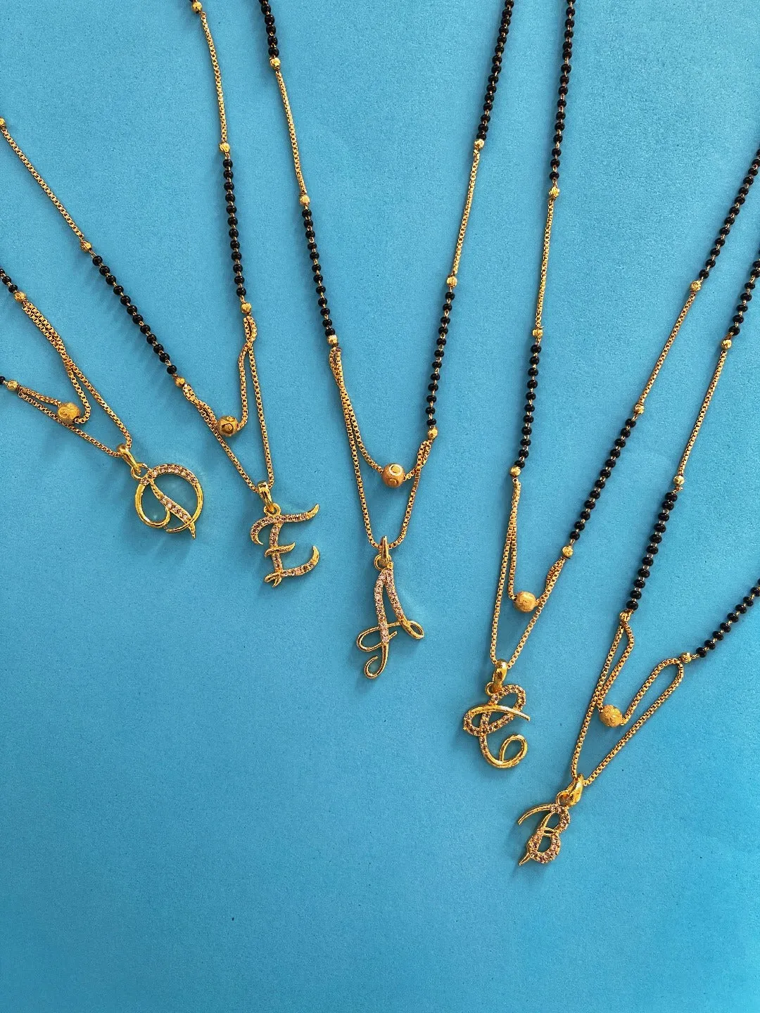 A-Z Cursive Letter Mangalsutras Short Mangalsutra Designs (20 Inches)
