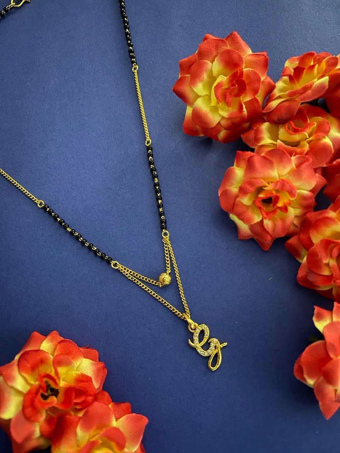 A-Z Cursive Letter Mangalsutras Short Mangalsutra Designs (20 Inches)