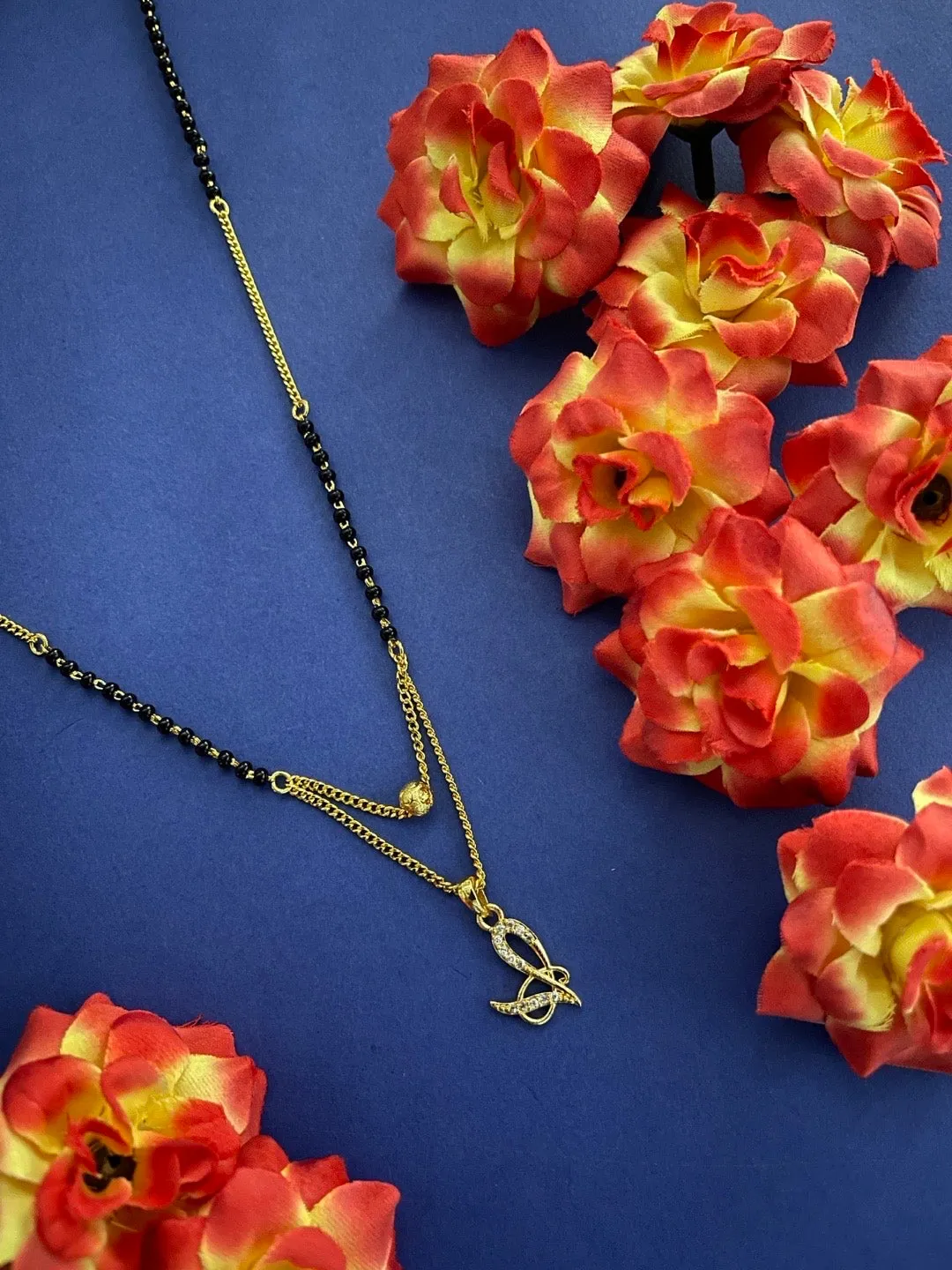 A-Z Cursive Letter Mangalsutras Short Mangalsutra Designs (20 Inches)