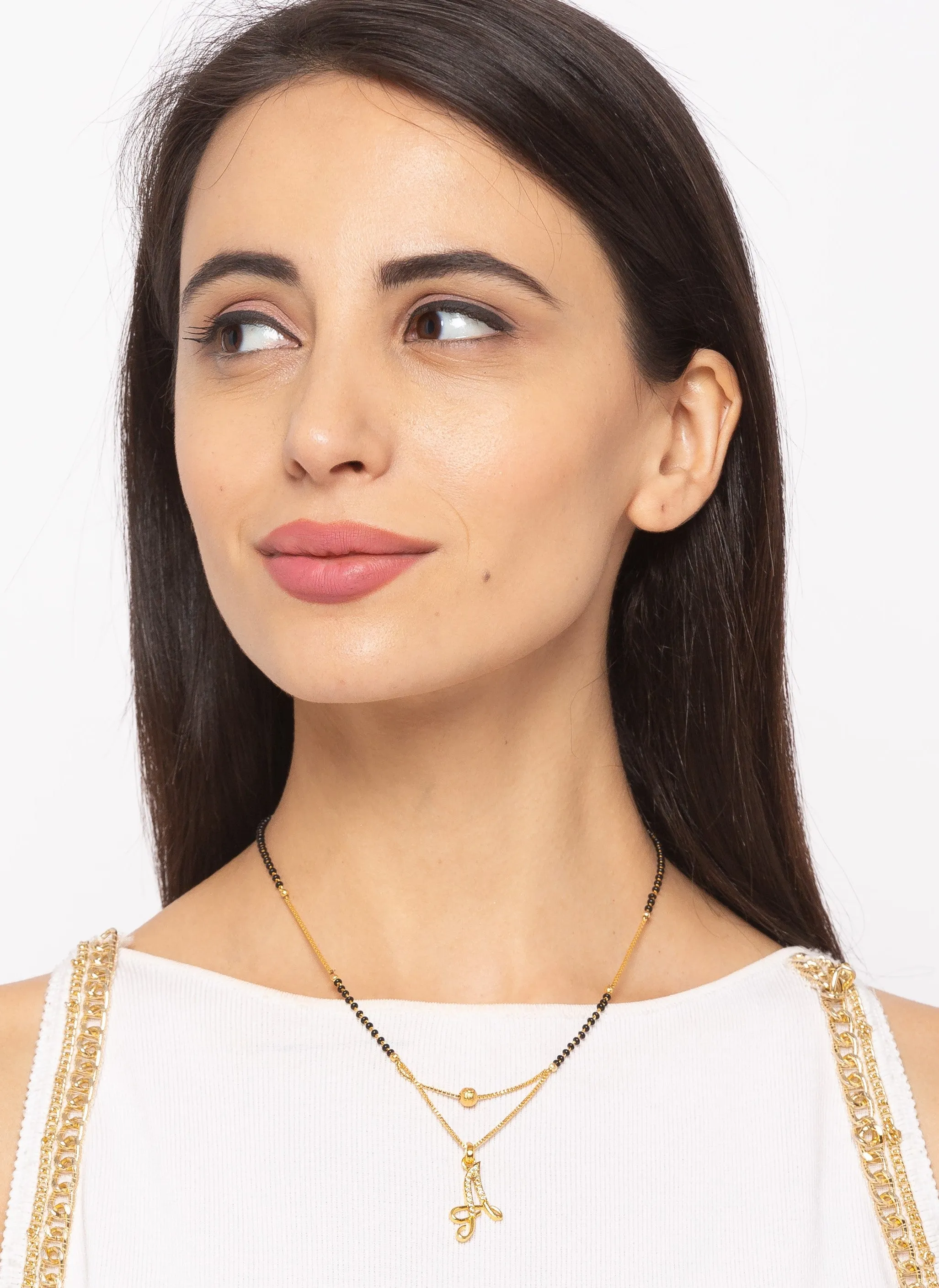 A-Z Cursive Letter Mangalsutras Short Mangalsutra Designs (20 Inches)