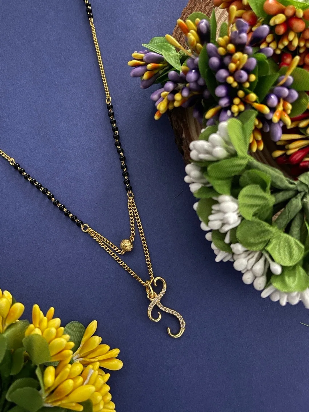 A-Z Cursive Letter Mangalsutras Short Mangalsutra Designs (20 Inches)