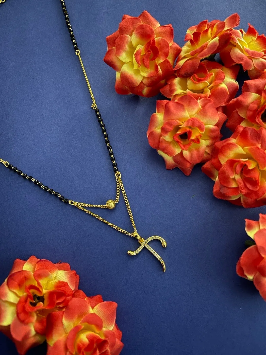 A-Z Cursive Letter Mangalsutras Short Mangalsutra Designs (20 Inches)