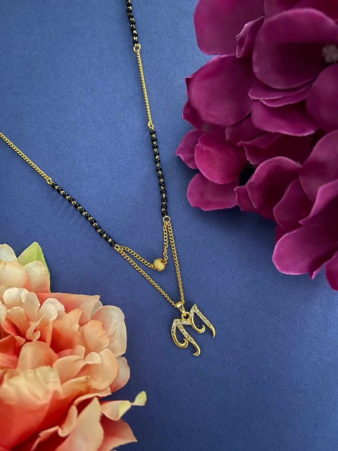 A-Z Cursive Letter Mangalsutras Short Mangalsutra Designs (20 Inches)