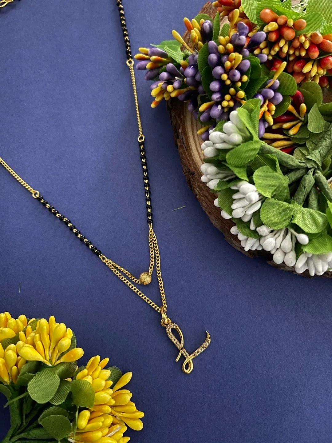 A-Z Cursive Letter Mangalsutras Short Mangalsutra Designs (20 Inches)