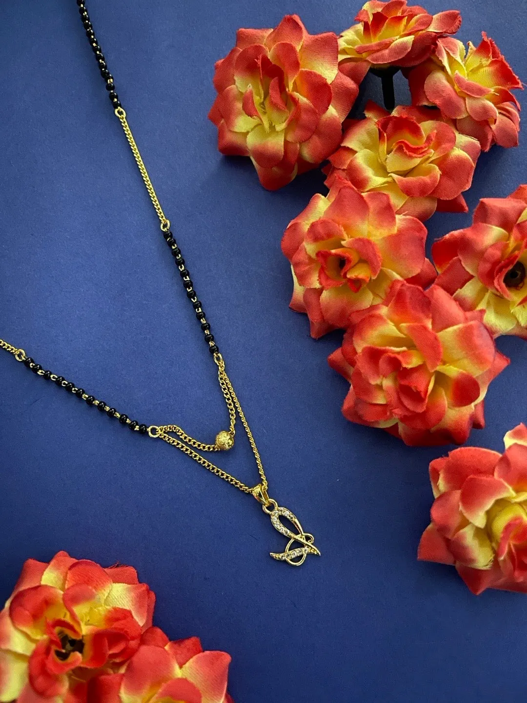 A-Z Cursive Letter Mangalsutras Short Mangalsutra Designs (20 Inches)