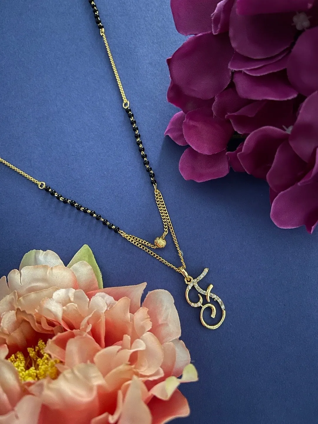 A-Z Cursive Letter Mangalsutras Short Mangalsutra Designs (20 Inches)