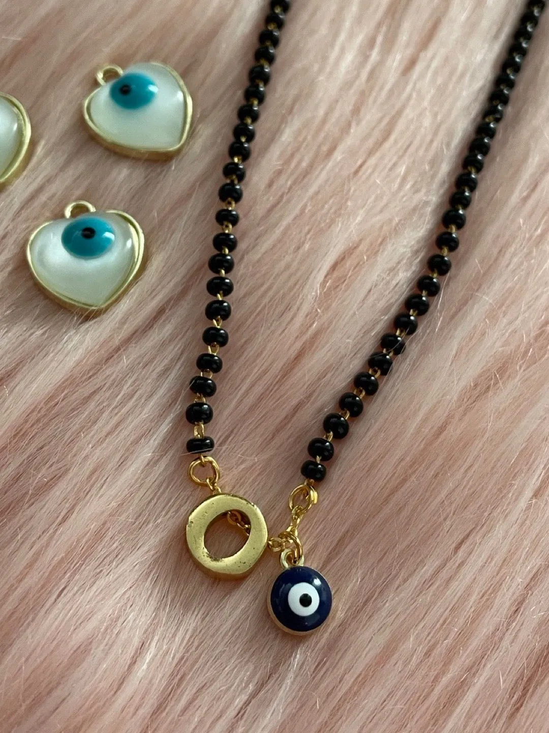 A-Z Letter Short Mangalsutra Designs with Evil Eye (20 Inches)