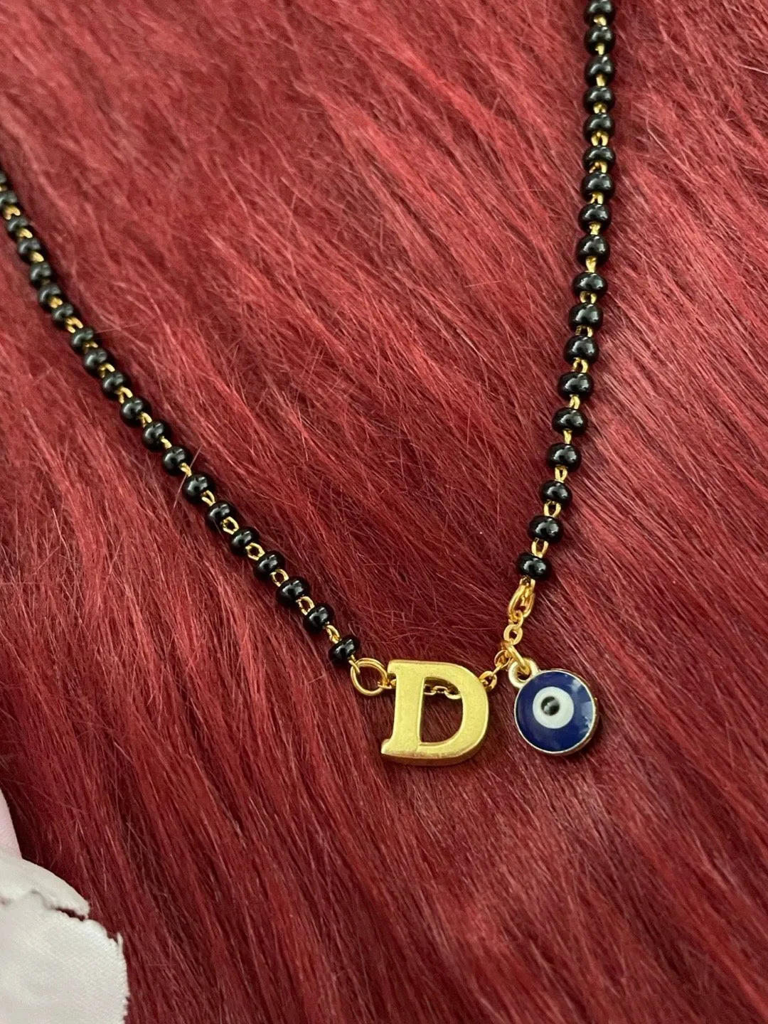 A-Z Letter Short Mangalsutra Designs with Evil Eye (20 Inches)