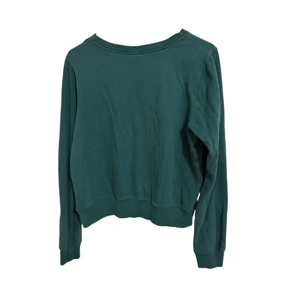 Abercrombie and Fitch AE Vintage Sweatshirt Medium Green Crewneck Embroidered