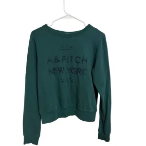 Abercrombie and Fitch AE Vintage Sweatshirt Medium Green Crewneck Embroidered