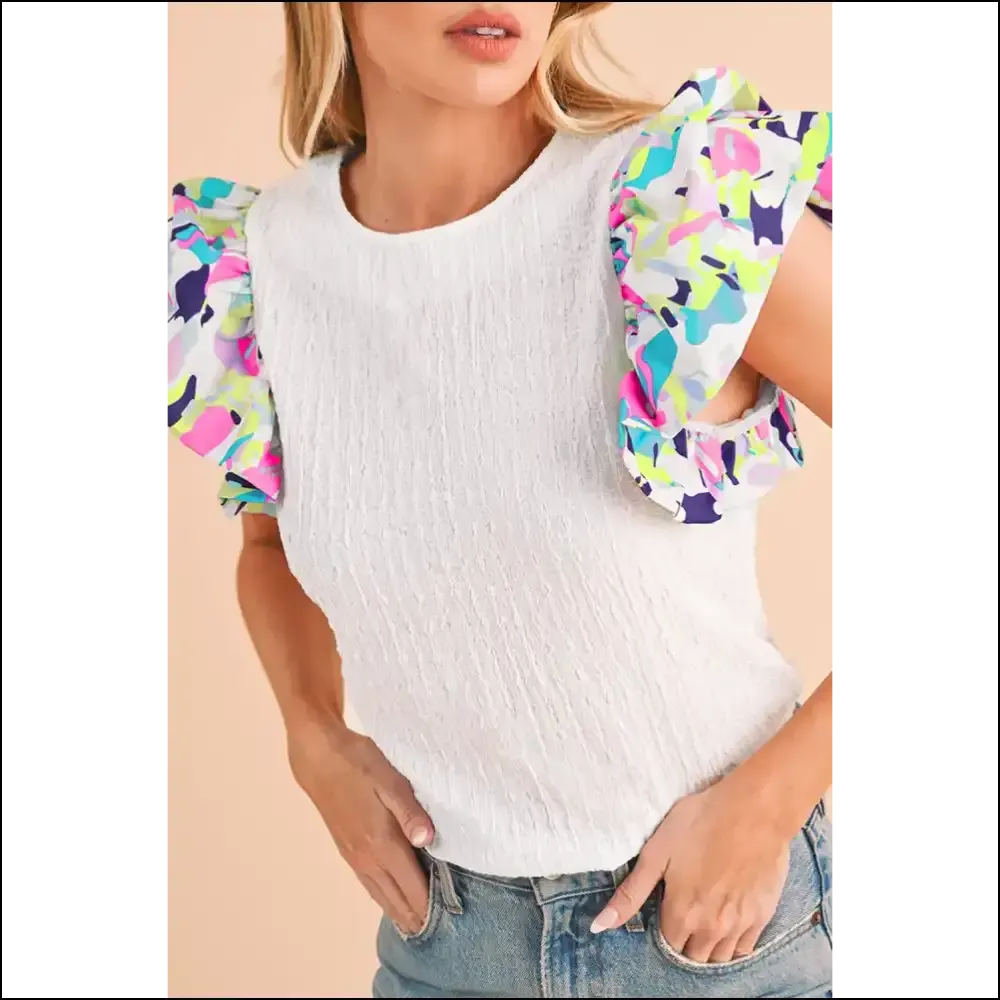Abstract Puff Sleeve Top: so Chic, It's Scary (good) - Needful Things 😈