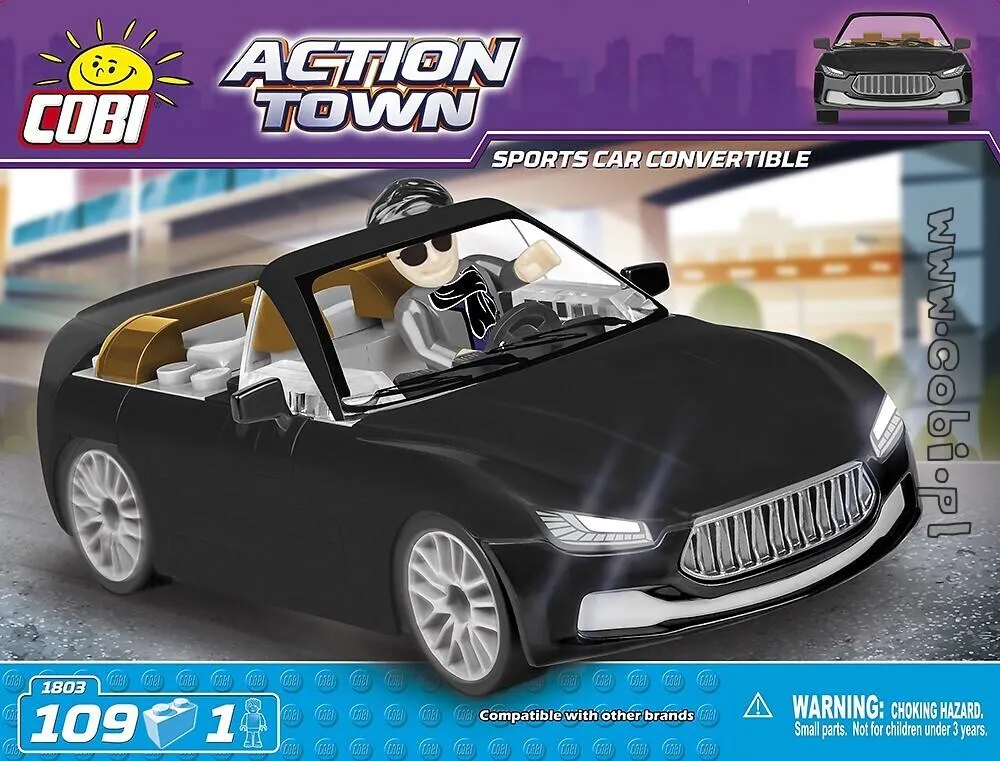 Action Town: Sports Car Convertible Cobra - 109pc