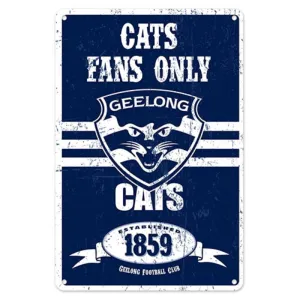 AFL Geelong Cats Retro Metal Sign
