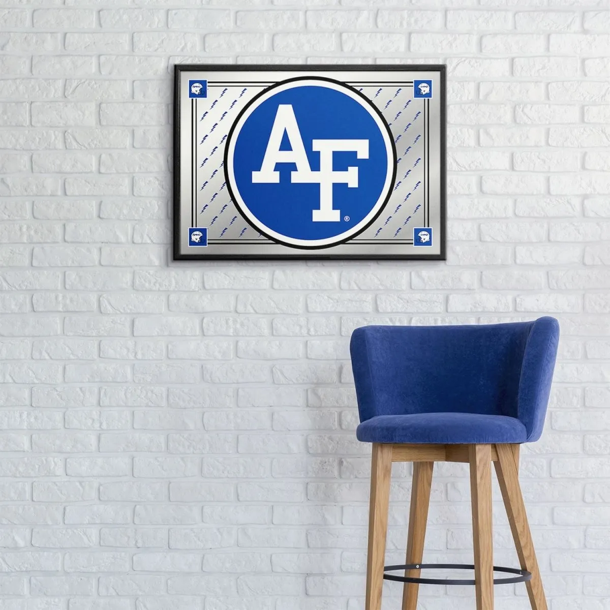 Air Force Falcons: Team Spirit - Framed Mirrored Wall Sign
