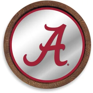 Alabama Crimson Tide: "Faux" Barrel Top Mirrored Wall Sign