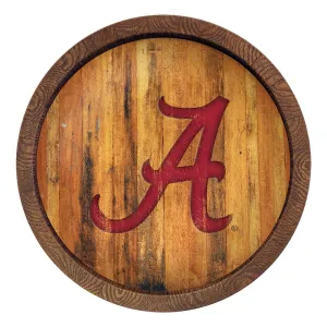 Alabama Crimson Tide: Weathered "Faux" Barrel Top Sign