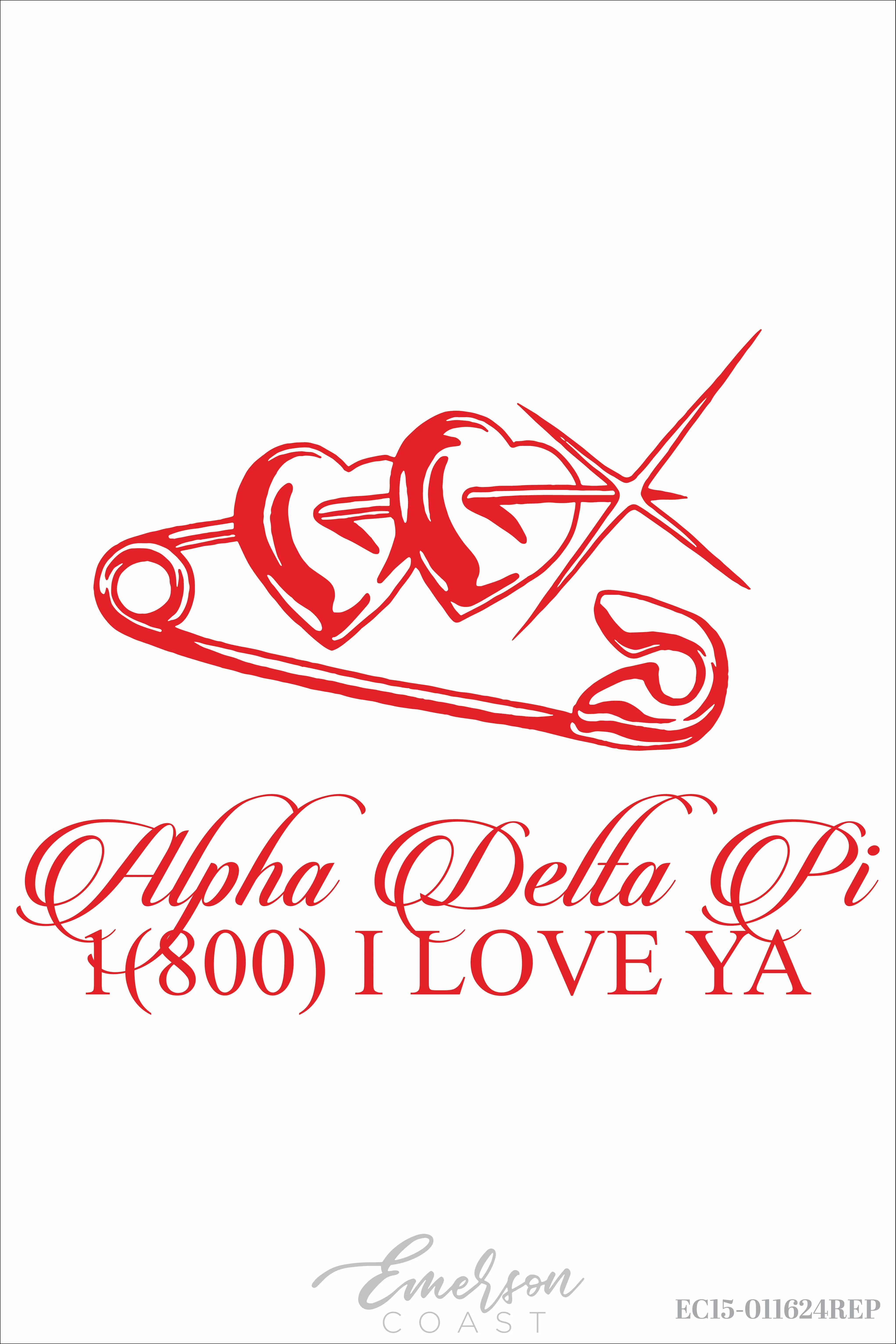 Alpha Delta Pi 1-800 I Love Ya Sweatshirt