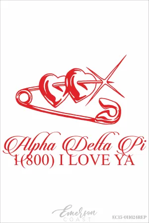 Alpha Delta Pi 1-800 I Love Ya Sweatshirt